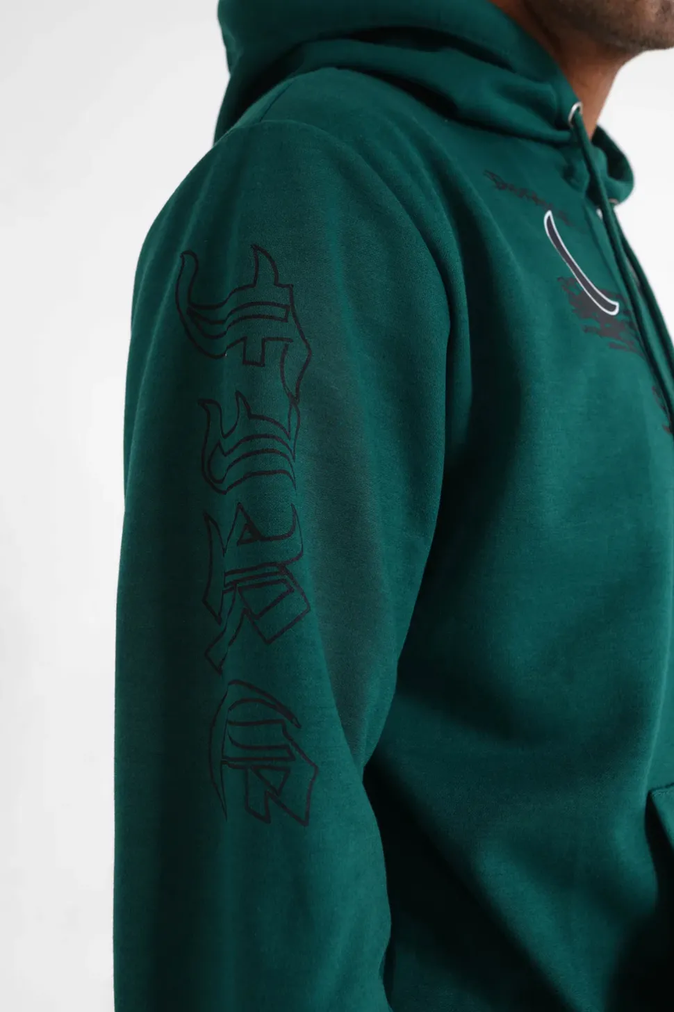 Sweat A Capuche Crew Vert Fonce