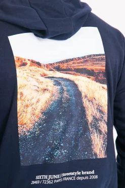Sweat A Capuche Desert Bleu Fonce