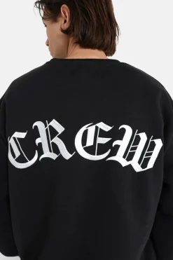 Sweat Broderies Crew Noir
