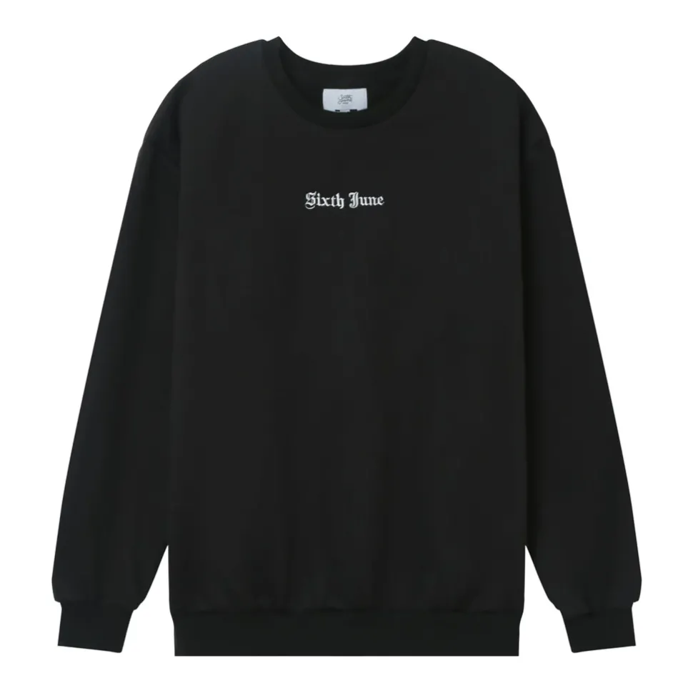 Sweat Broderies Crew Noir