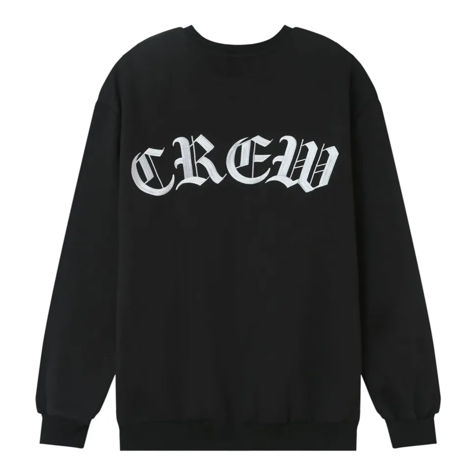 Sweat Broderies Crew Noir