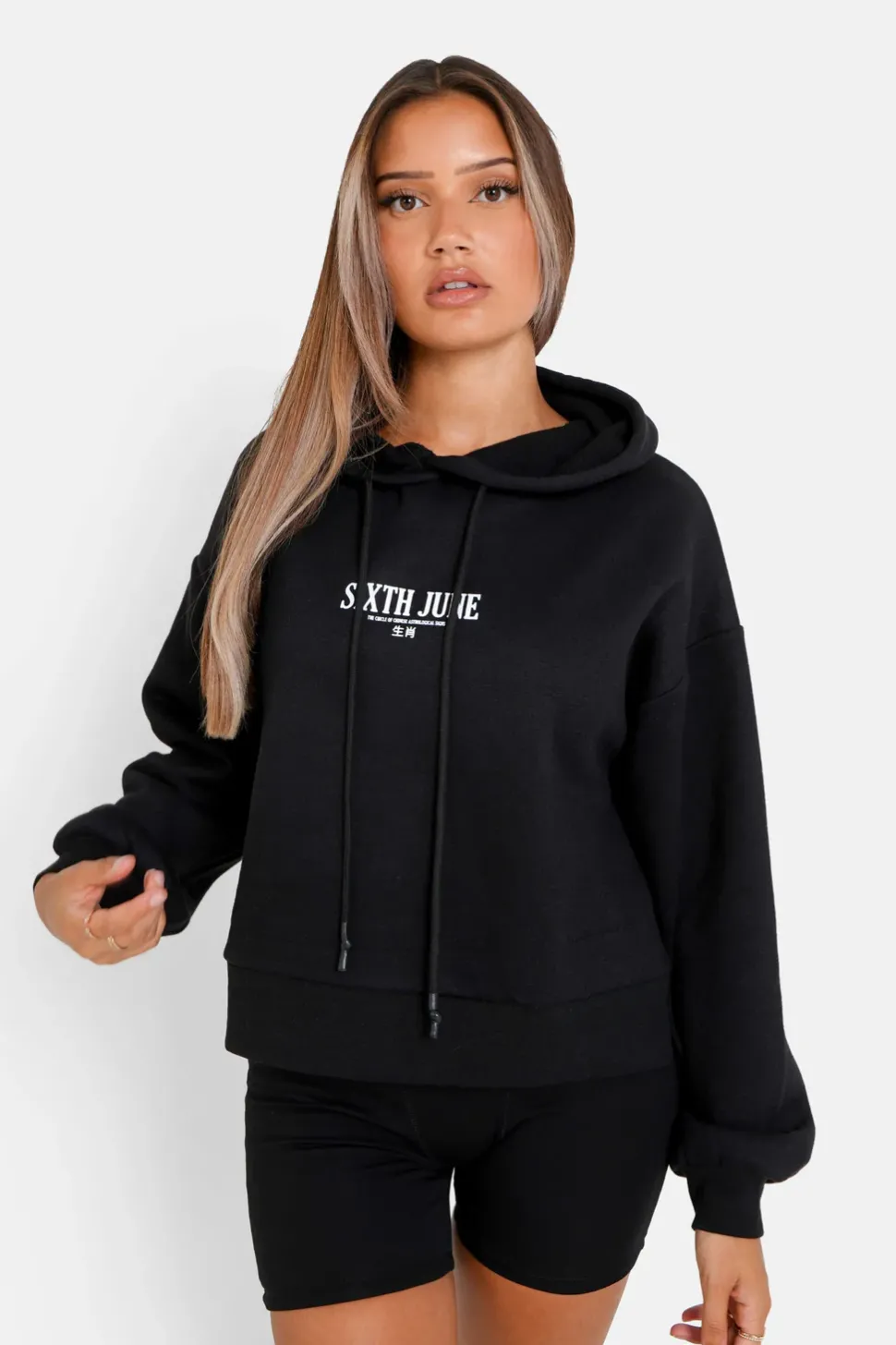 Sweat Capuche Astrologie Chinese Noir