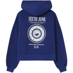 Sweat Capuche Astrologie Chinese Bleu Fonce