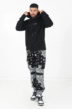 Sweat Capuche Bandana Noir
