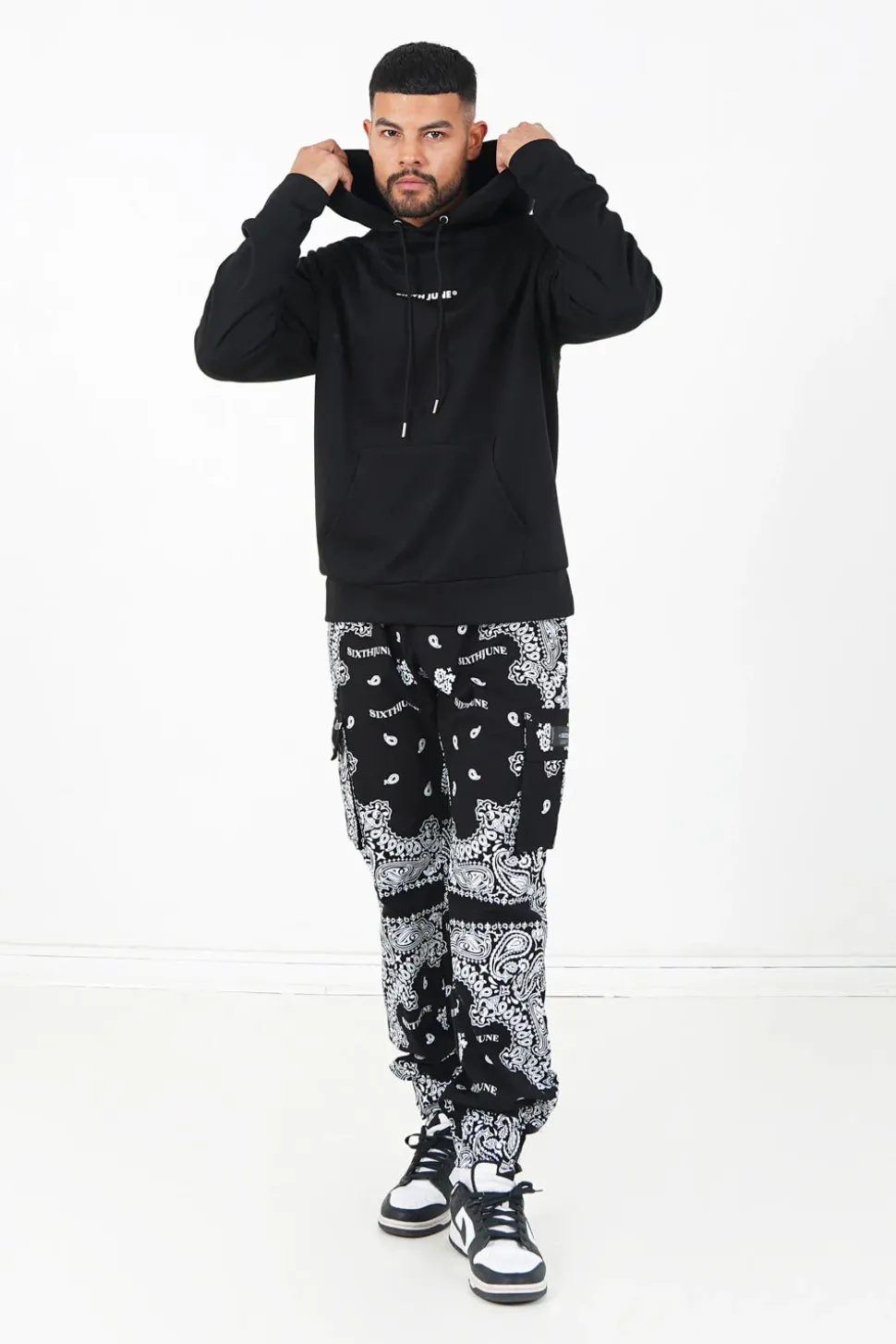 Sweat Capuche Bandana Noir