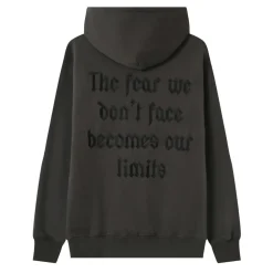 Sweat Capuche Citation Molletonne Gris Fonce