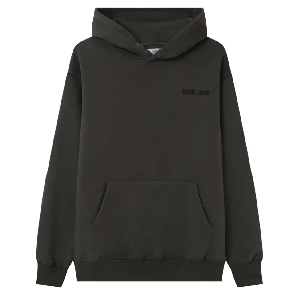 Sweat Capuche Citation Molletonne Gris Fonce