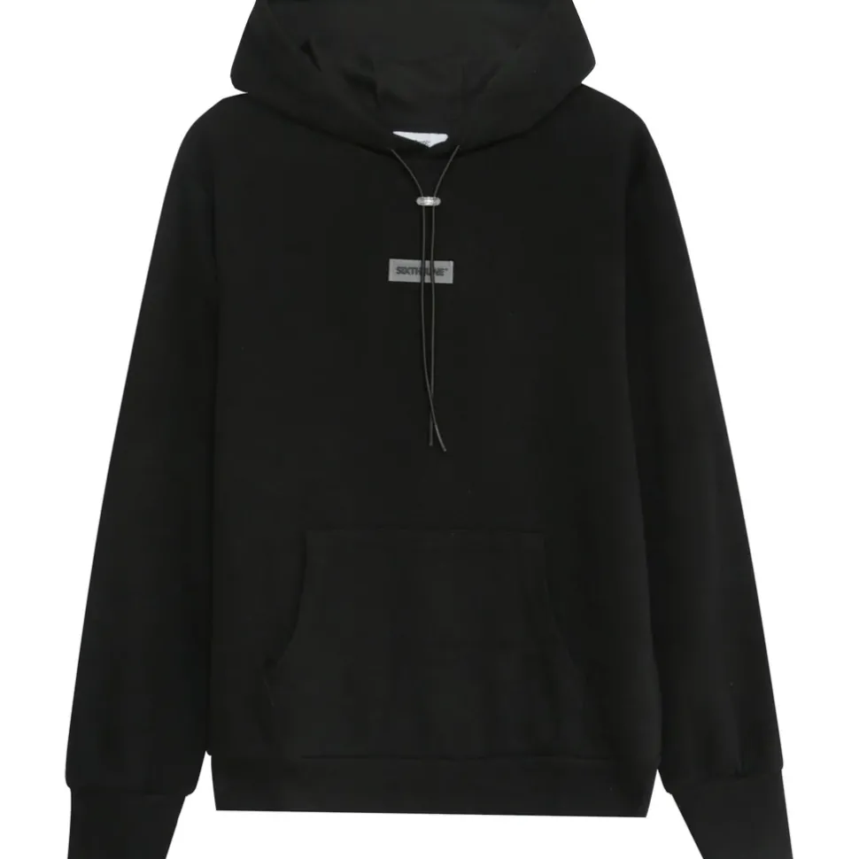 Sweat Capuche Cotele Cordon Noir