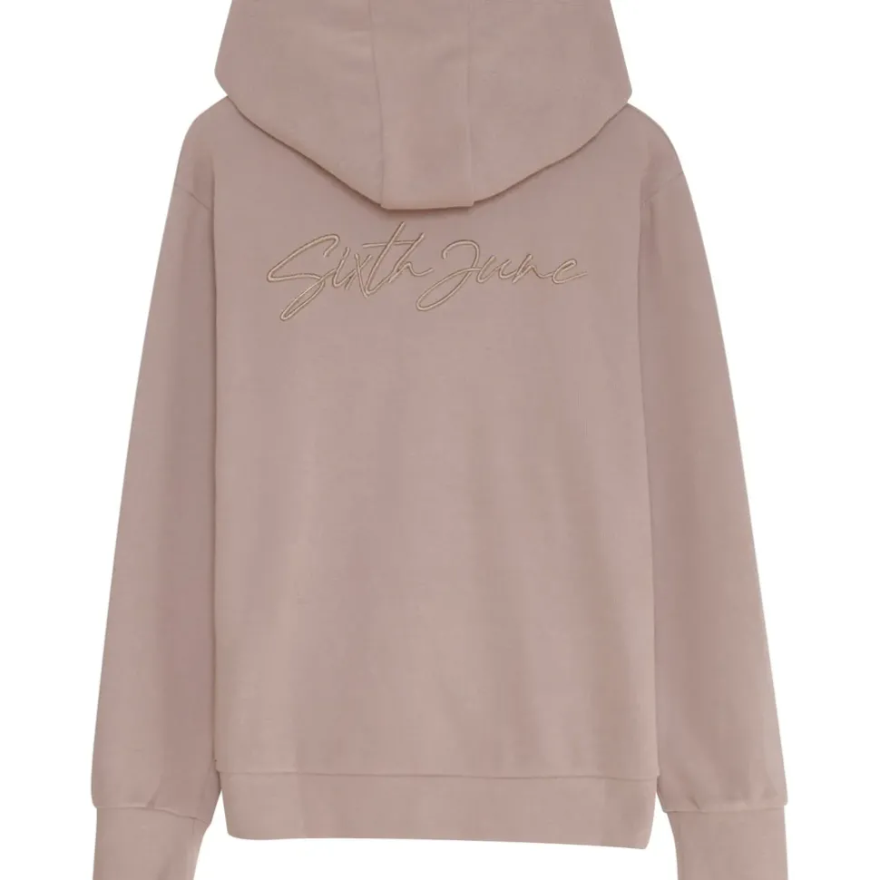 Sweat Capuche Cotele Cordon Beige
