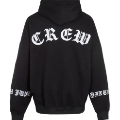 Sweat Capuche Crew Manches Curve Noir