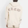 Sweat Capuche Crew Molletonne Beige
