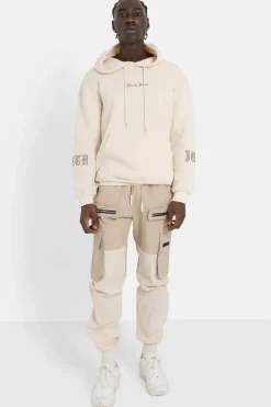 Sweat Capuche Crew Molletonne Beige