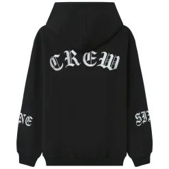 Sweat Capuche Crew Molletonne Noir