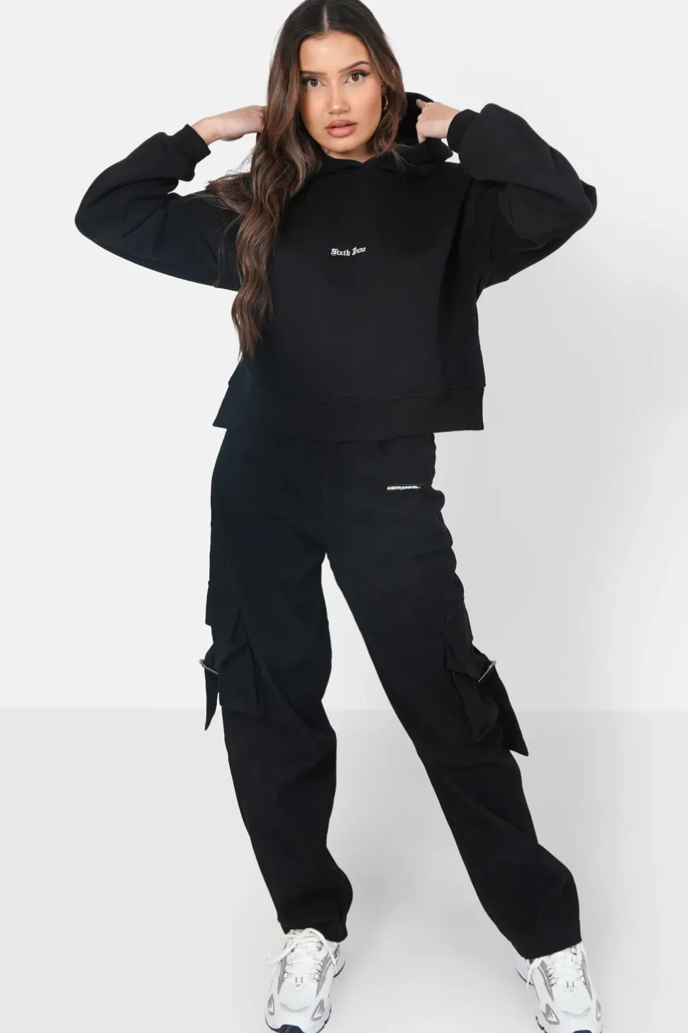 Sweat Capuche Logo Gothique Noir