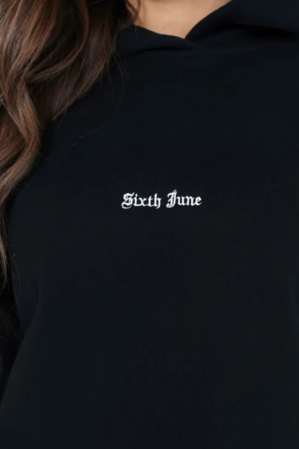 Sweat Capuche Logo Gothique Noir
