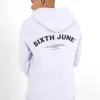 Sweat Capuche Logo Incurve Violet Clair