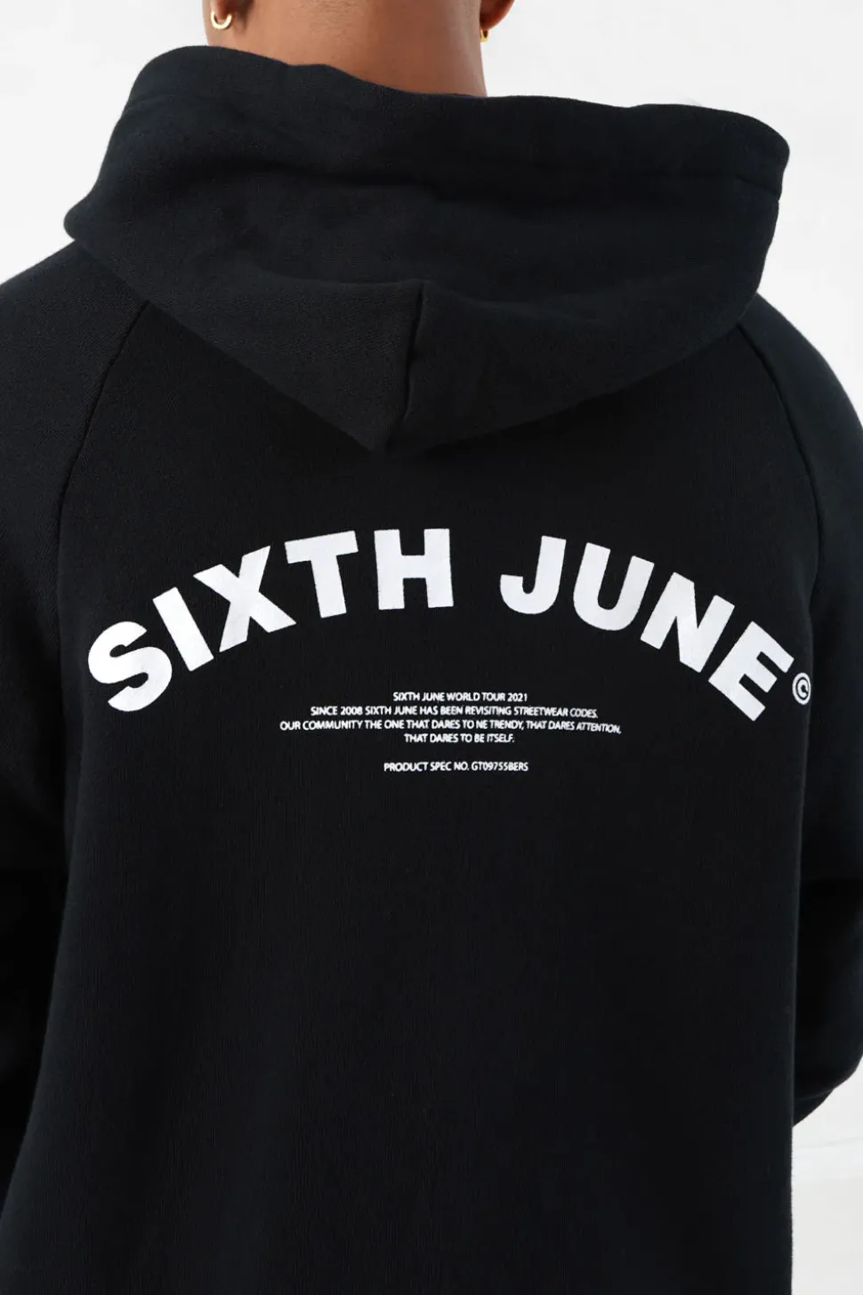 Sweat Capuche Logo Incurve Noir