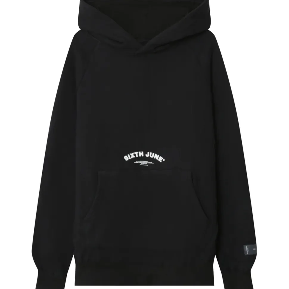 Sweat Capuche Logo Incurve Noir