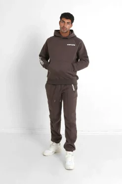 Sweat Capuche Molletonne Marron