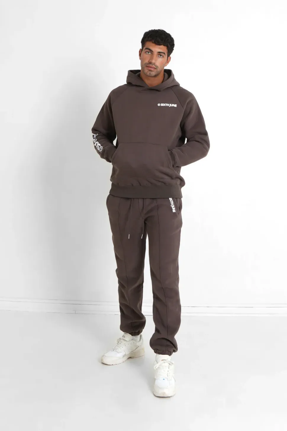 Sweat Capuche Molletonne Marron