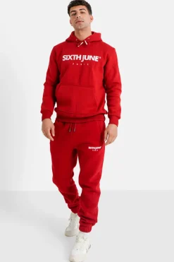 Sweat Capuche Molletonne Logo Rouge