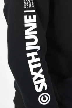 Sweat Capuche Molletonne Logo Noir