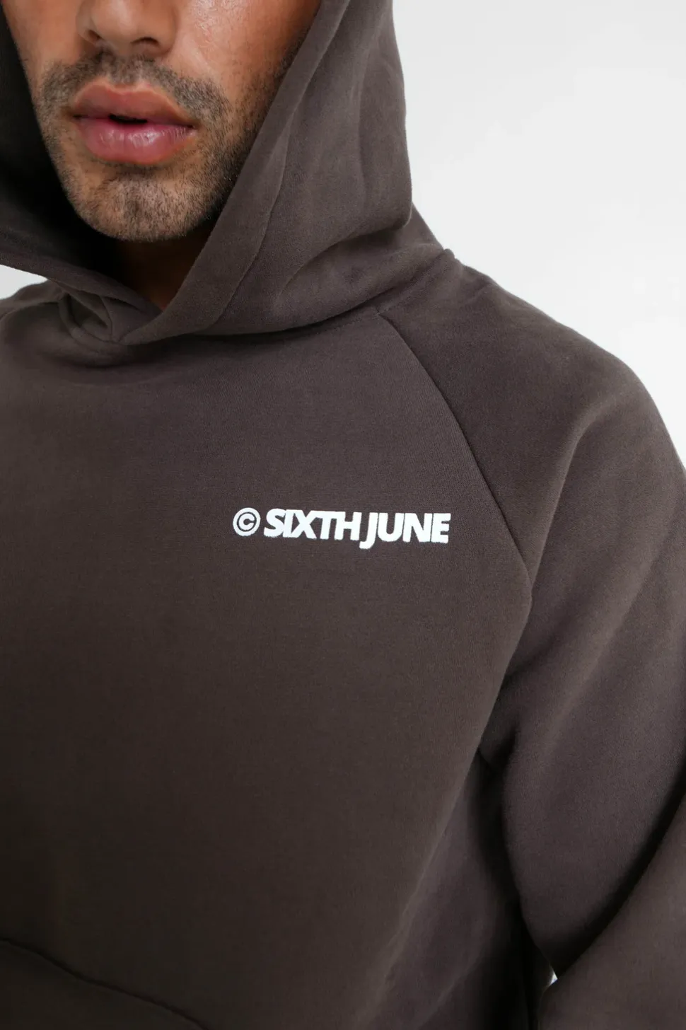 Sweat Capuche Molletonne Marron
