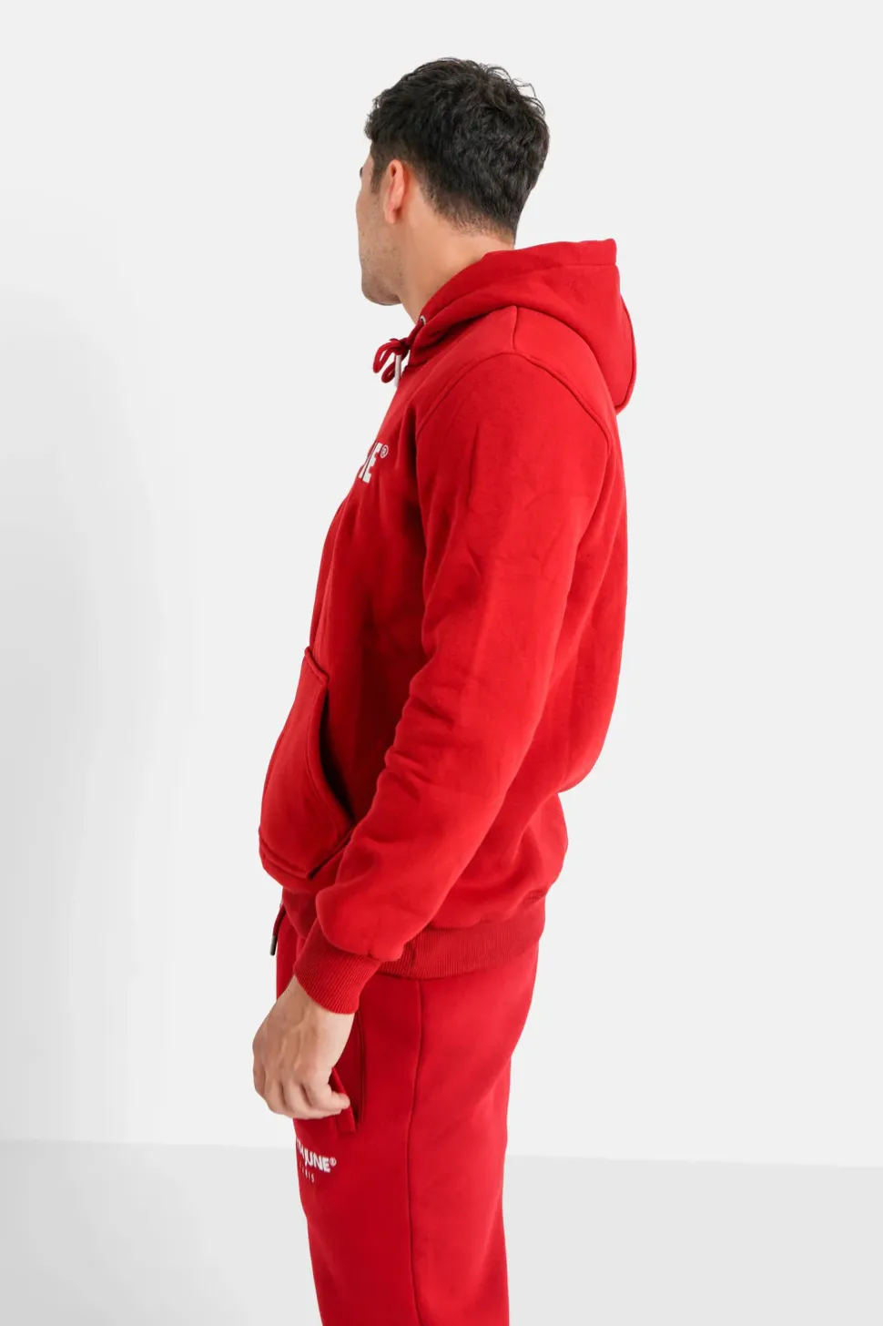 Sweat Capuche Molletonne Logo Rouge