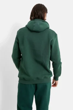 Sweat Capuche Molletonne Logo Vert Fonce