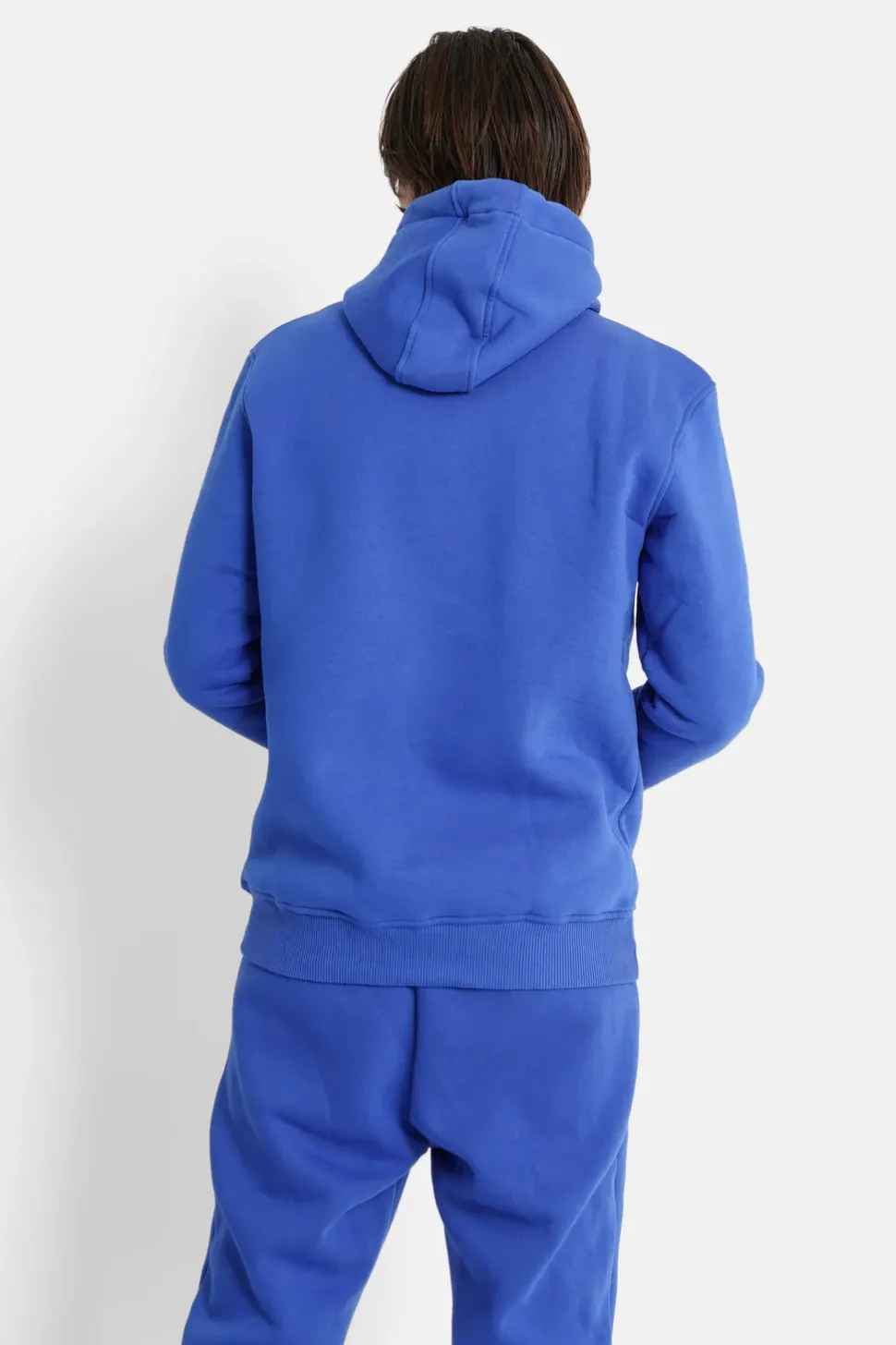 Sweat Capuche Molletonne Logo Bleu Fonce