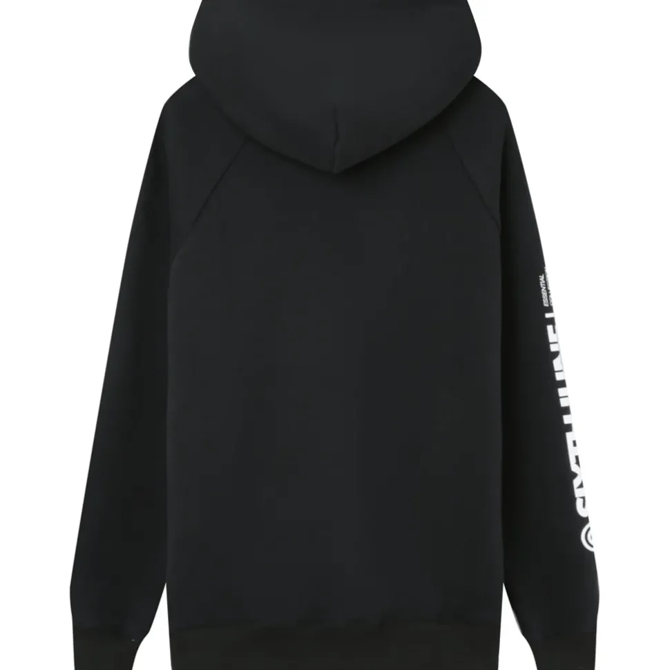 Sweat Capuche Molletonne Logo Noir