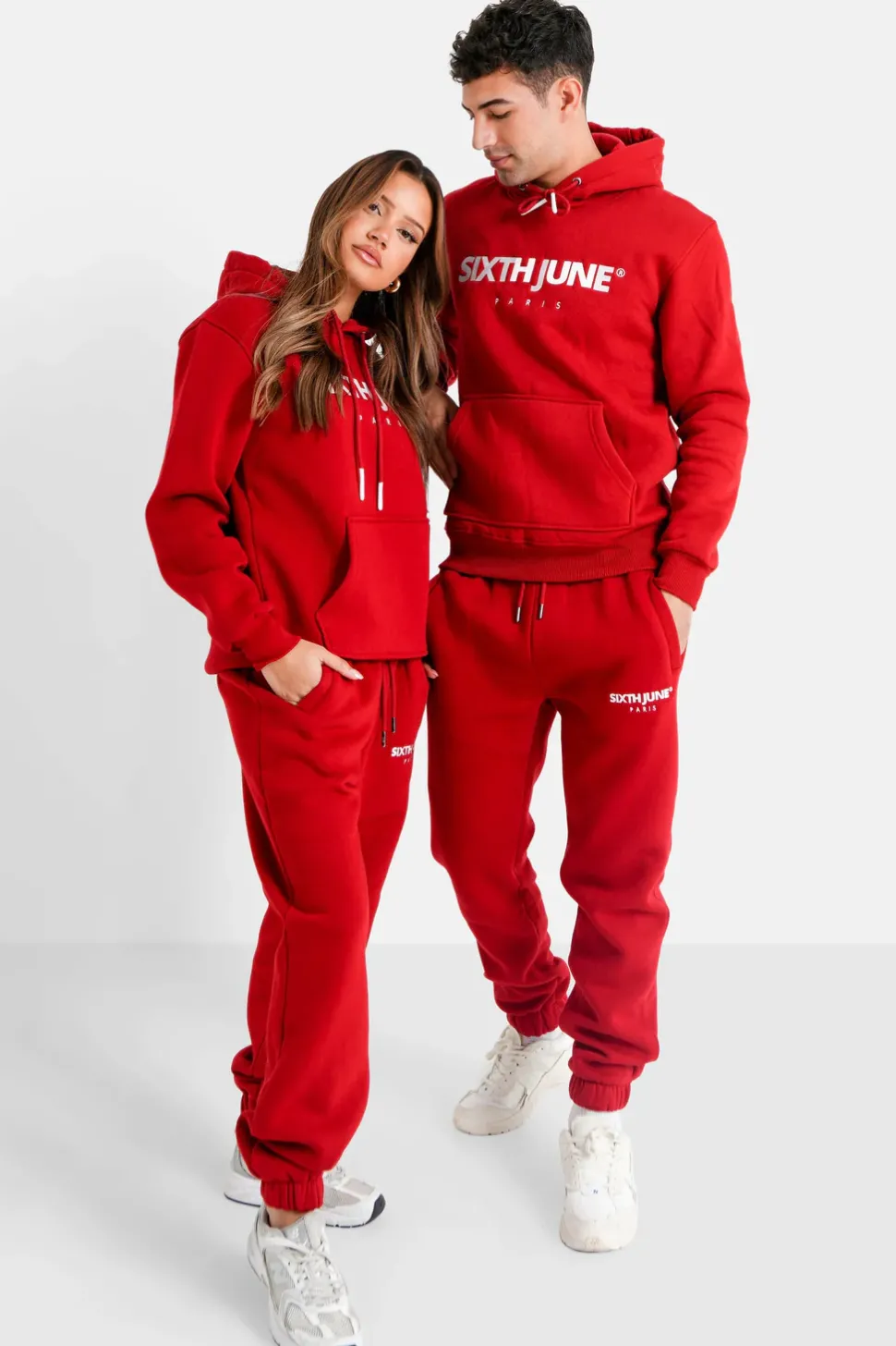 Sweat Capuche Molletonne Logo Rouge