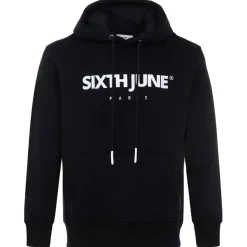 Sweat Capuche Molletonne Logo Noir