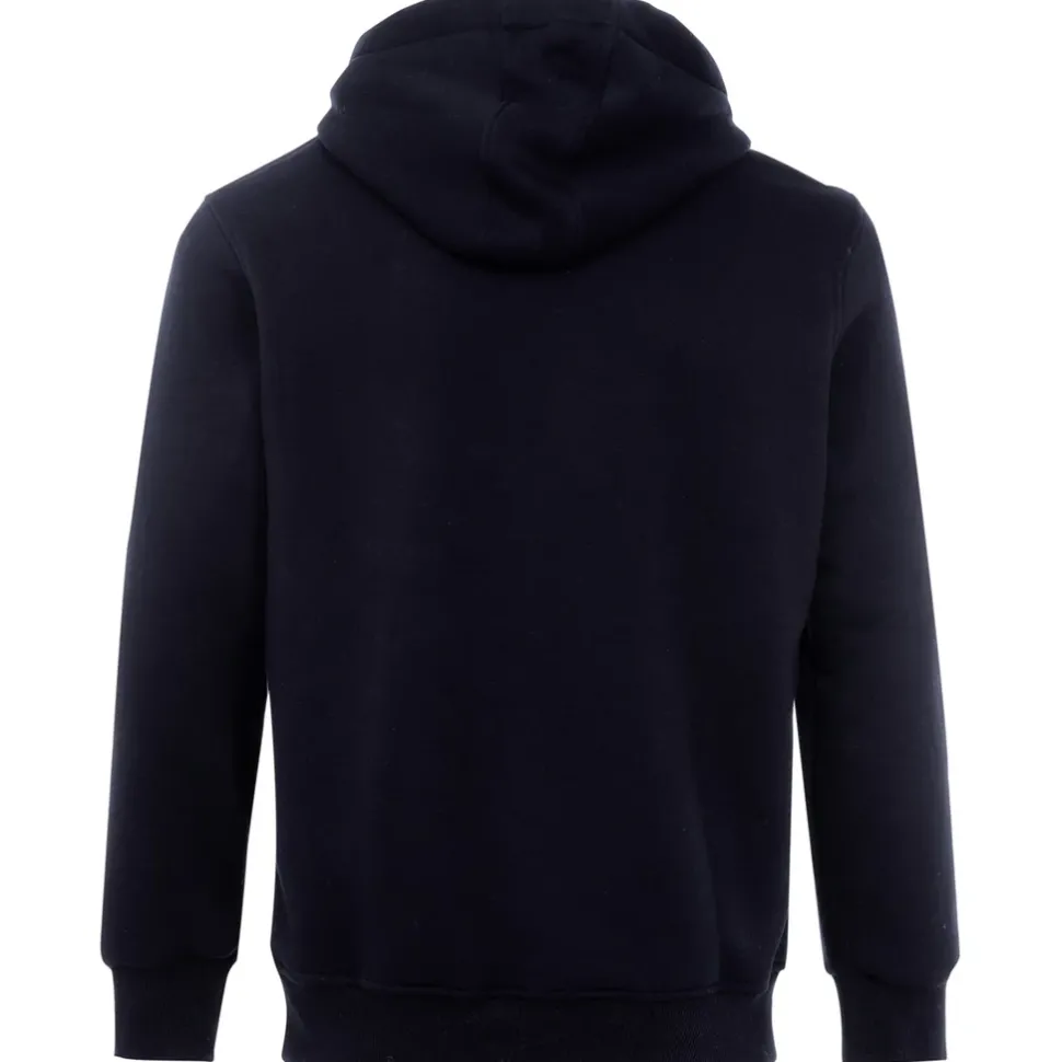 Sweat Capuche Molletonne Logo Bleu Fonce