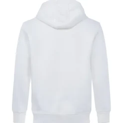 Sweat Capuche Molletonne Logo Blanc