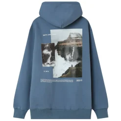 Sweat Capuche Moodboard Dos Bleu