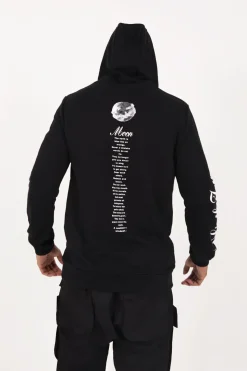 Sweat Capuche Moon Earth Collection Noir