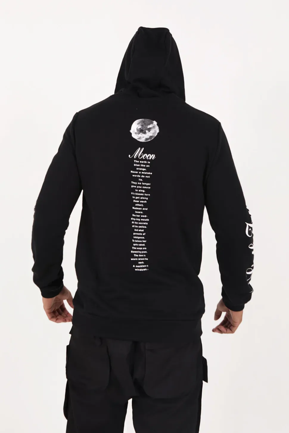 Sweat Capuche Moon Earth Collection Noir