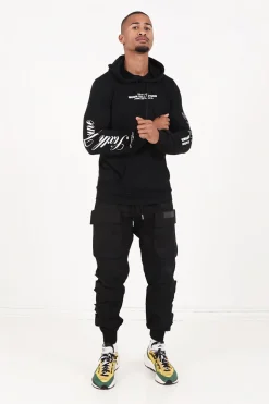 Sweat Capuche Moon Earth Collection Noir