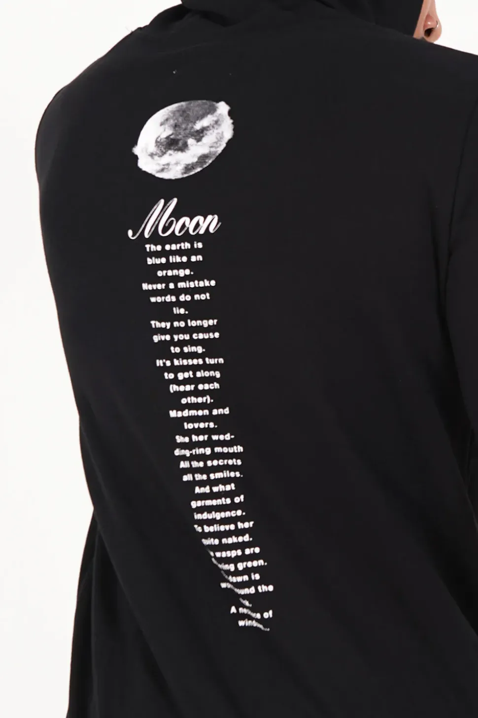 Sweat Capuche Moon Earth Collection Noir