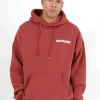 Sweat Capuche Oversize Logo Decale Rouge Fonce