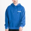 Sweat Capuche Oversize Logo Decale Bleu