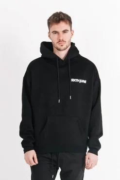 Sweat Capuche Oversize Logo Decale Noir