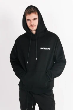Sweat Capuche Oversize Logo Decale Noir