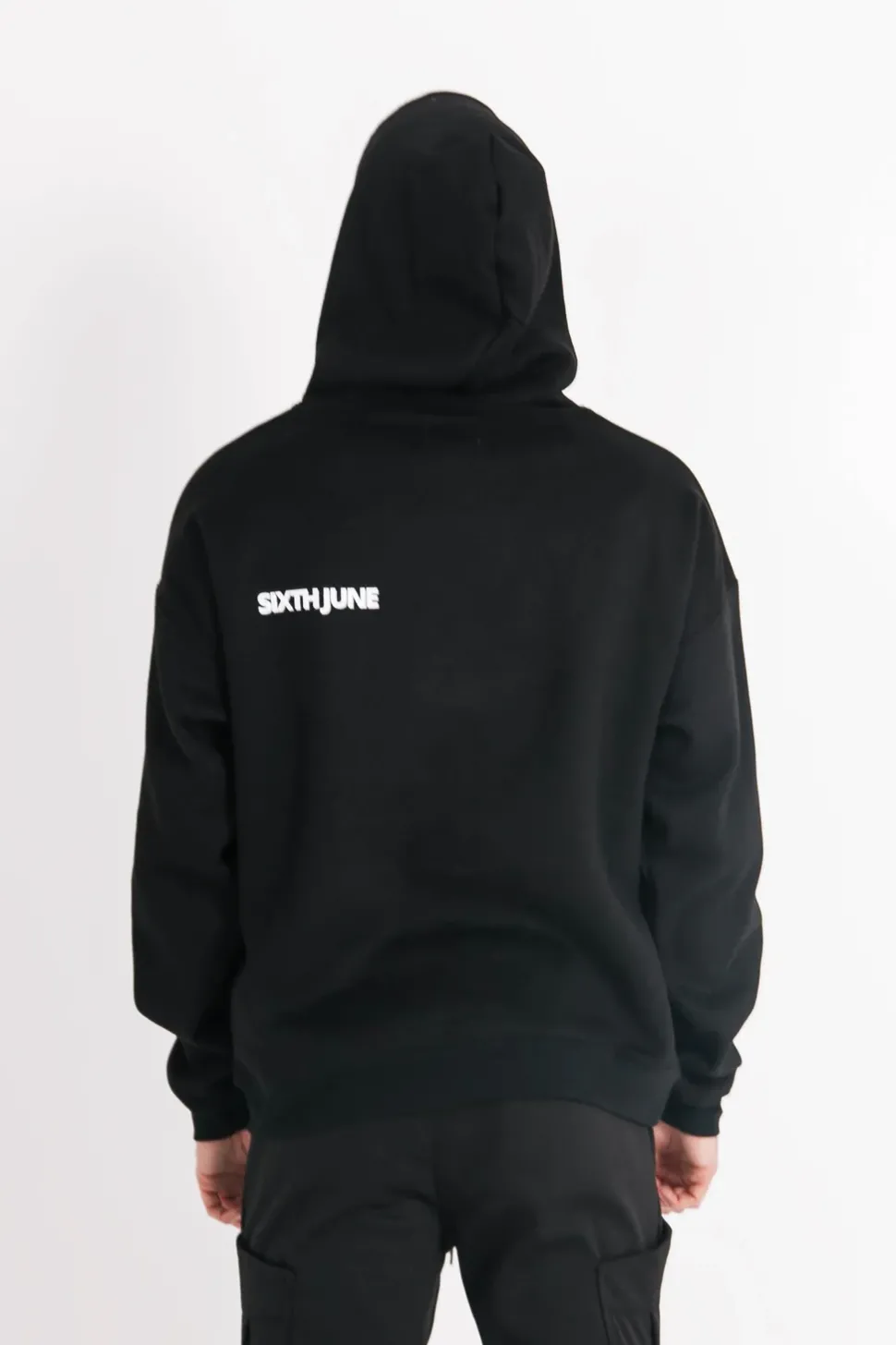Sweat Capuche Oversize Logo Decale Noir