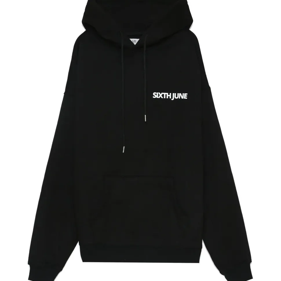 Sweat Capuche Oversize Logo Decale Noir