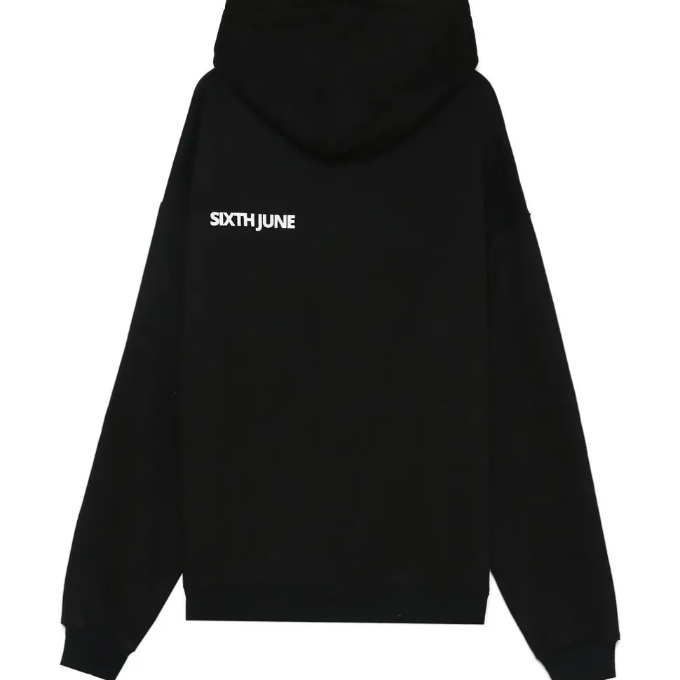 Sweat Capuche Oversize Logo Decale Noir