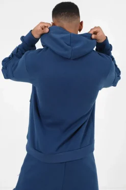 Sweat Capuche Petit Sac Bleu Fonce