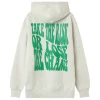 Sweat Capuche Print Retro Gris Clair