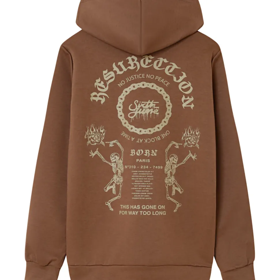 Sweat Capuche Resurrection Marron